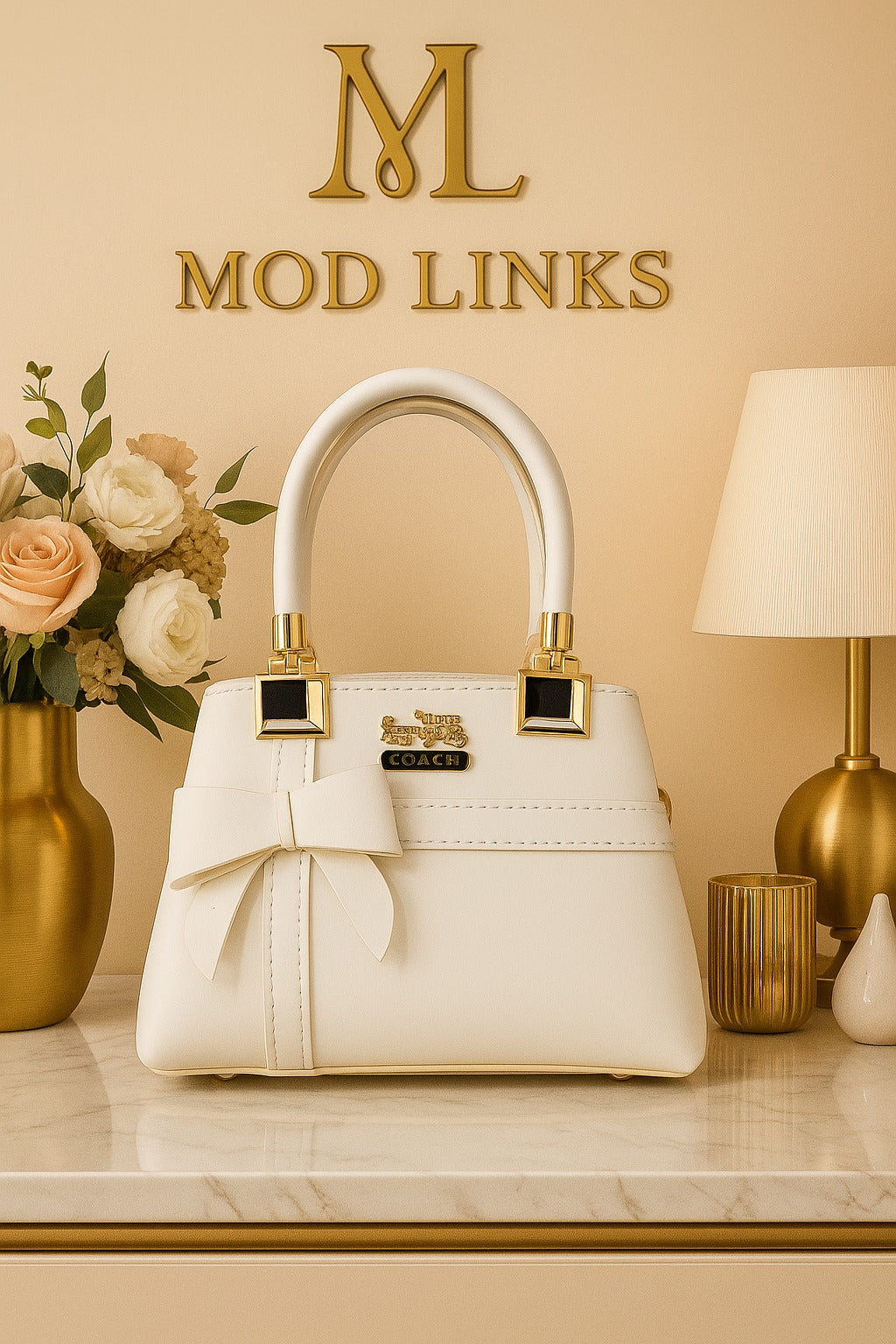 ModLinks Signature White Charm Bag
